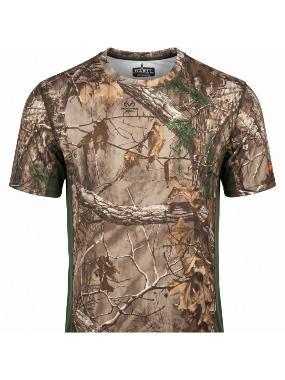 Habit Realtree Mens Camo Hunting Shirt Scent Factor Short Sleeve Polyester EUC